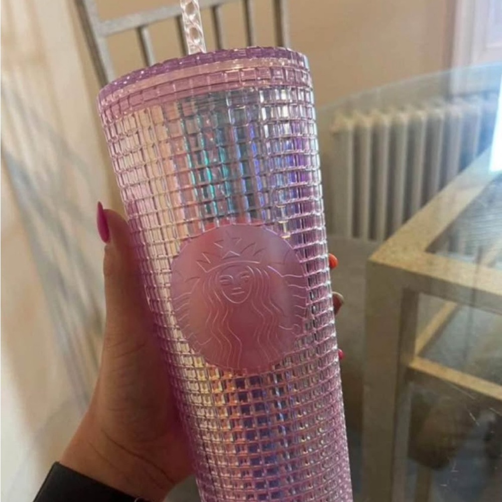 Starbucks Iridescent Pink Tumbler with Straw